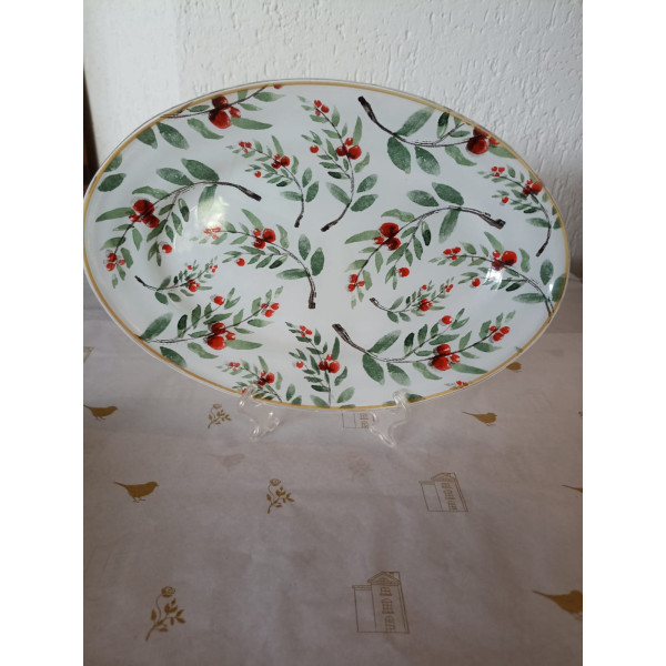 ORNAMENTO DE VIDRO DECORATIVO OVAL P HOLLY