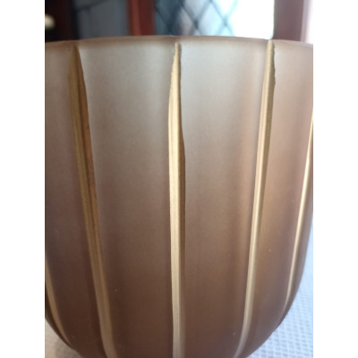 VASO DECOR VIDRO (MARROM) 15X15X15,3cm (FLORARTE) Vol. 1