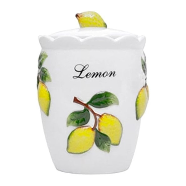 POTE CERAMICA C/TAMPA LEMONS 12x12x17cm