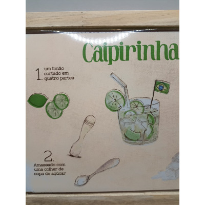 TABUA PARA CAIPIRINHA COM VIDRO 35,5 X 19 CM TABUA PARA CAIPIRINHA COM VIDRO 35,5 X 19 CM