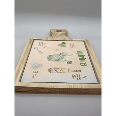 TABUA PARA CAIPIRINHA COM VIDRO 35,5 X 19 CM TABUA PARA CAIPIRINHA COM VIDRO 35,5 X 19 CM