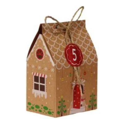 Kit 12 Mini Caixas para Presente de Natal Papel c/ TAG