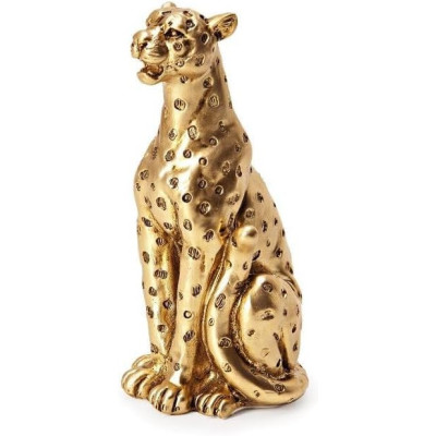 ESCULTURA LEOPARDO EM POLIRRESINA