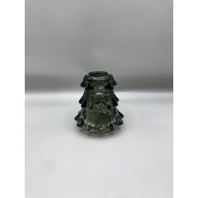 PORTA VELAS CRAVEJADO 7,5X7,5CM VERDE