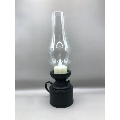 LAMPIAO VELA ELETRONICA 24X9,5CM PTO