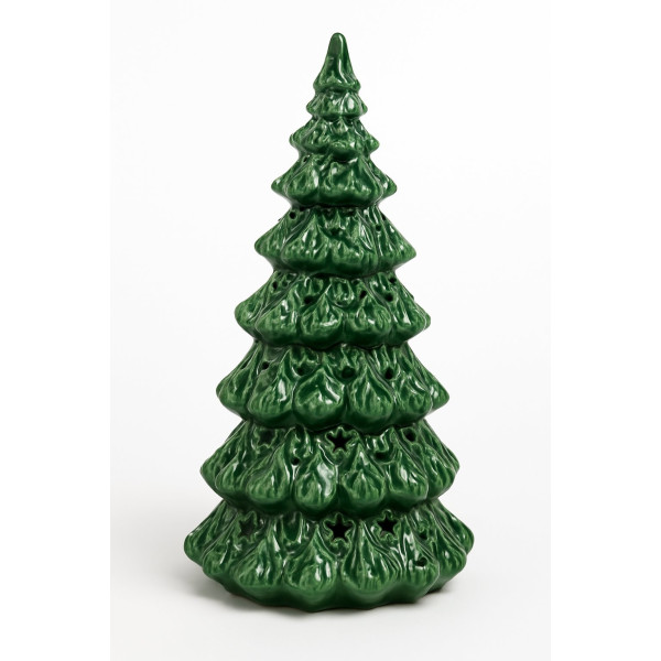 ARVORE ESTRELA PORC LED 14,5X9X25CM
