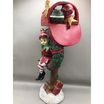 RESINA NATAL DUENDE (VERMELHO VERDE) 32,8X15cm (FLORARTE) Vol. 3