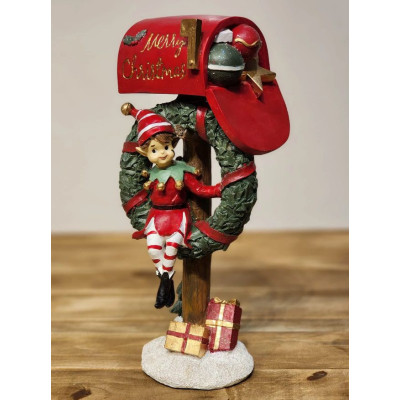 RESINA NATAL DUENDE (VERMELHO VERDE) 32,8X15cm (FLORARTE) Vol. 3