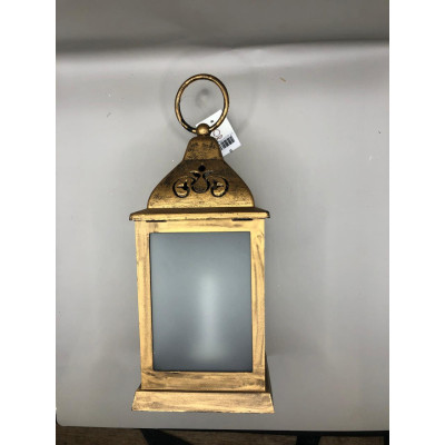 LANTERNA  PLT C/LED 22,5X10,5X10,5cm (DOURADO) (FLORARTE) Vol. 3