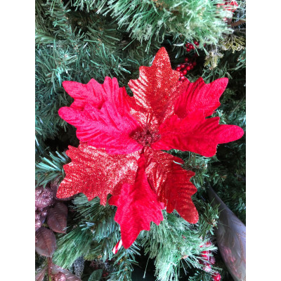 H.BICO PAPAGAIO C/GLITTER (VERMELHO) 15cm (FLORARTE) Vol. 2