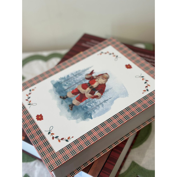 JG CAIXA LIVRO DECOR MERRY CHRISTMAS 2T