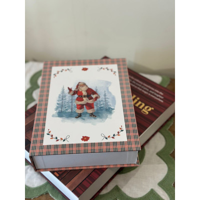 JG CAIXA LIVRO DECOR MERRY CHRISTMAS 2T