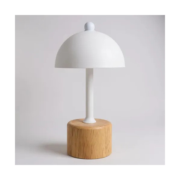 Adorno Decorativo Cogumelo Branco LED
