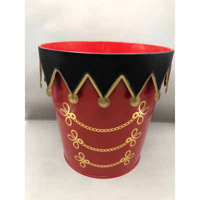 CACHEPOT METAL NATAL GUARDA 18/13X17CM