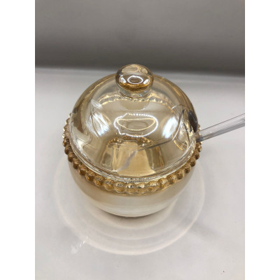 SN - AÇUCAREIRO VIDRO AMBAR CX 24