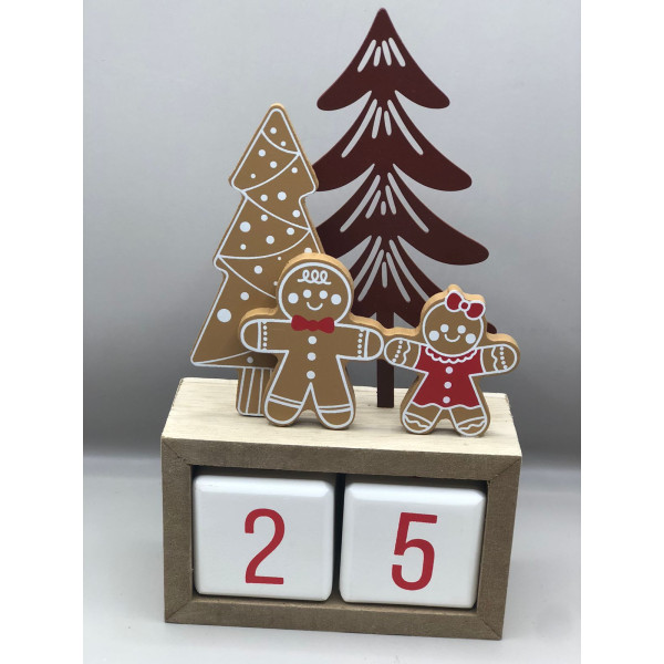 CALENDARIO NATAL GINGER 10X4,5X17,5CM