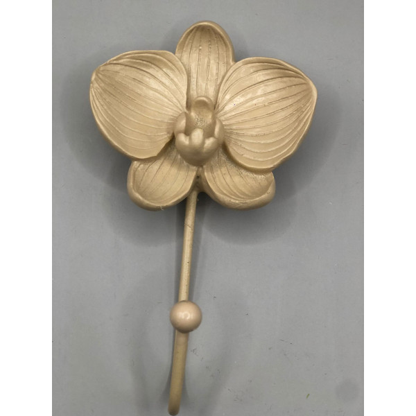 GANCHO DECORATIVO FLOR ROSA METAL