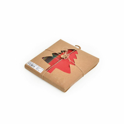 CAIXA C/PANOS DE COPA XADREZ VRM/CLR 40x70cm () KIT C/2 PC