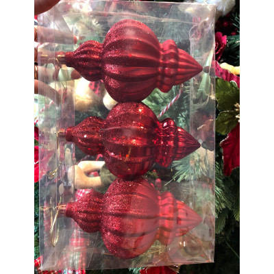 AB400 BOLA BALAO VERMELHA 17CM C/3