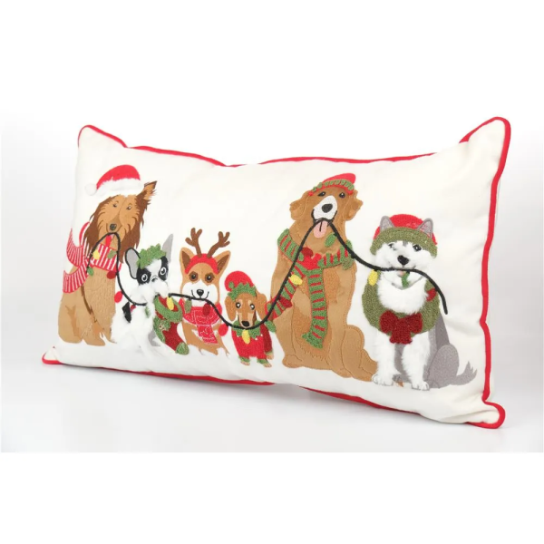 1092457 - ALMOFADA CAES C/GORRO CLR 66x35cm () C/1 UN