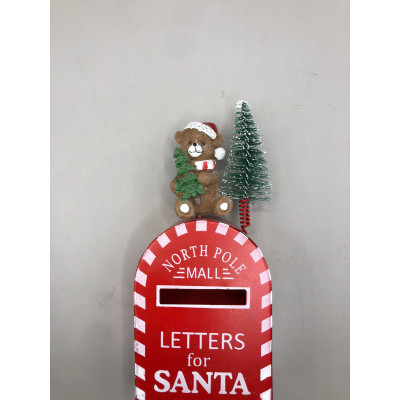 1079685 - DEC CX CORREIO C/ARV URSO CLR 14cm () C/1 UN