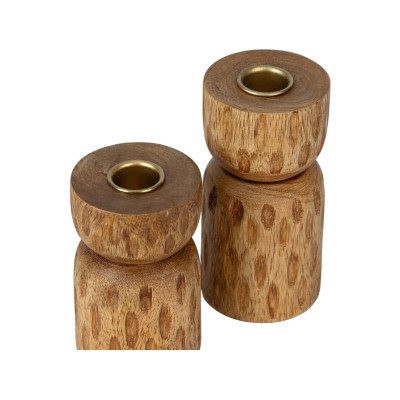 JOGO DE PORTA-VELAS 2 PEÇAS