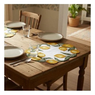 LUGAR AMERICANO EM TECIDO LIMONE 33X48CM TUUT
