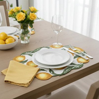 LUGAR AMERICANO EM TECIDO LIMONE 33X48CM TUUT
