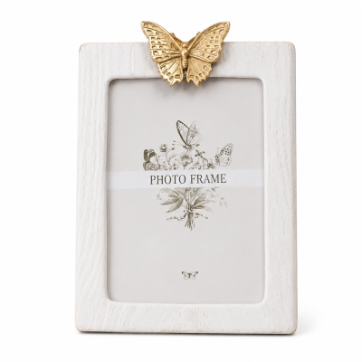 Porta-retrato Butterfly em poliresina 14,5x21cm