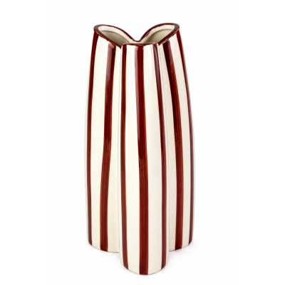 Vaso Decorativo em Cerâmica Vinho 37cm