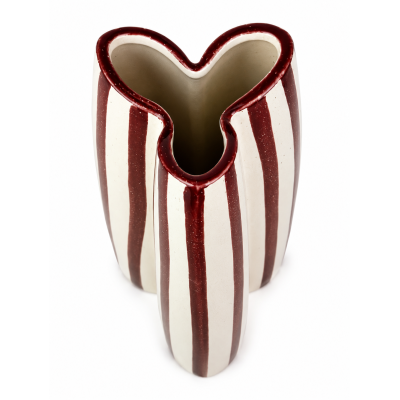 Vaso Decorativo em Cerâmica Vinho 37cm