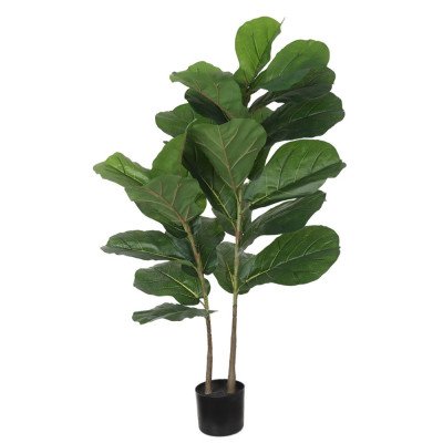 A Ficus Lyrata Real Toque X73 com pote Plastico X25 (verde) 1,2m