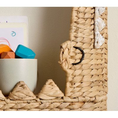 Porta Livros Jacaré de Rattan