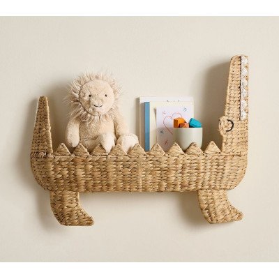 Porta Livros Jacaré de Rattan