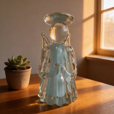 Anjo Vidro Tipo Murano (azul)