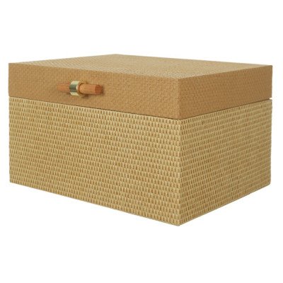 Caixa Decorativa em MDF com Revestimento PU (Areia Bege)