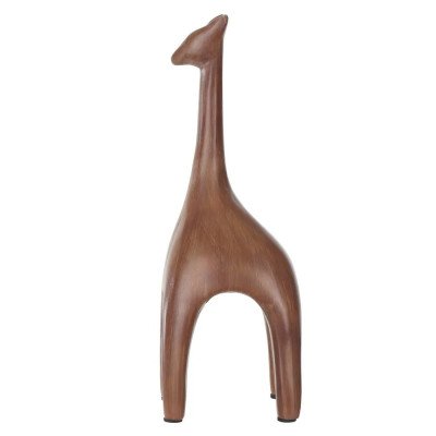 Escultura Decorativa em Poliresina Girafa Marrom