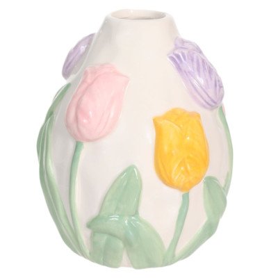 Vaso Decorativo Flores Branco