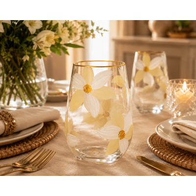 Copo Dubai Blossom Tons de Bege