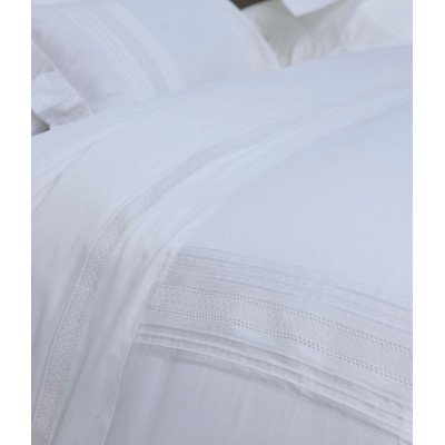 Duvet Ivory King Percal 300 Fios Acetinado 4 Peças Branco