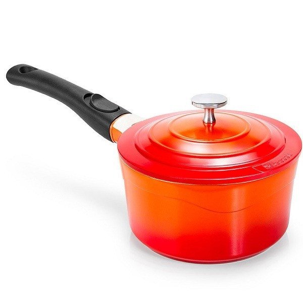 Caçarola Le Cook Premier Orange 18Cm 2L com Cabo Destacável