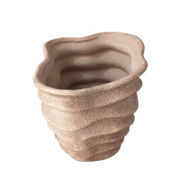 Vaso Cerâmica Ondulado Médio