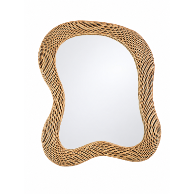 Espelho Decorativo em Rattan Ameba