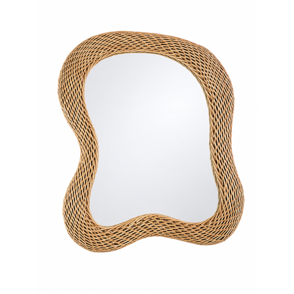 Espelho Decorativo em Rattan Ameba