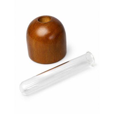 Vaso Decorativo em Madeira Vidro e Madeira P