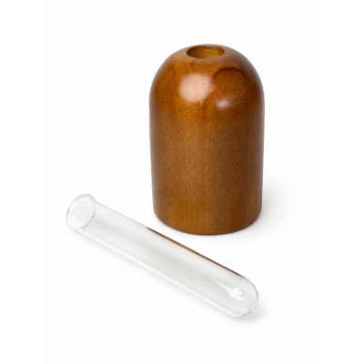 Vaso Decorativo em Madeira Vidro e Madeira G