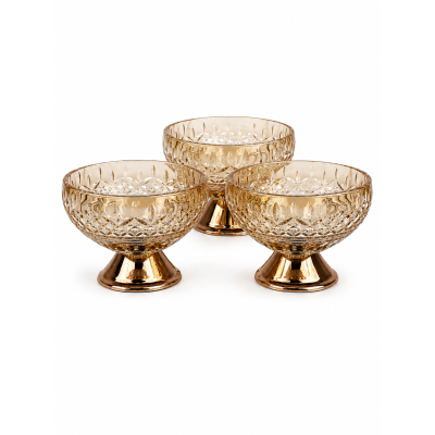 Conjunto bowls vidro ambar