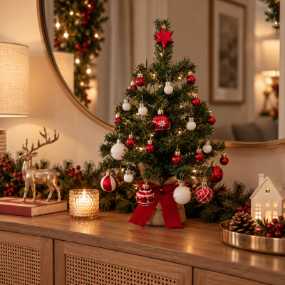 Kit Mini Árvore de Natal 45cm com 37 Peças