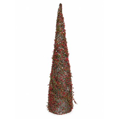 Árvore de Natal em Rattan Rústica Decorada Grande 80cm