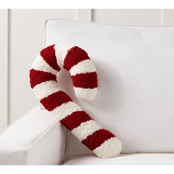Almofada Candy Cane Branco e Vermelho 50cm